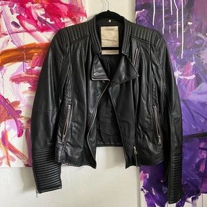 ❌SOLD❌Zara faux leather motorcycle jacket